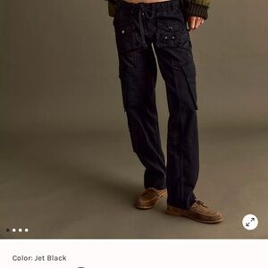 Free People Cargo Black Pants